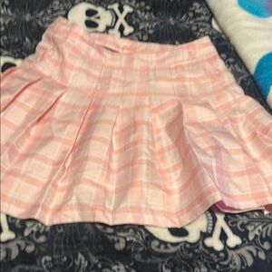 Pink Plaid Women's Skirt